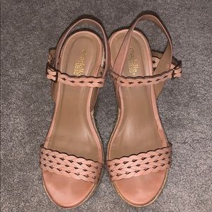 Blush pink wedges